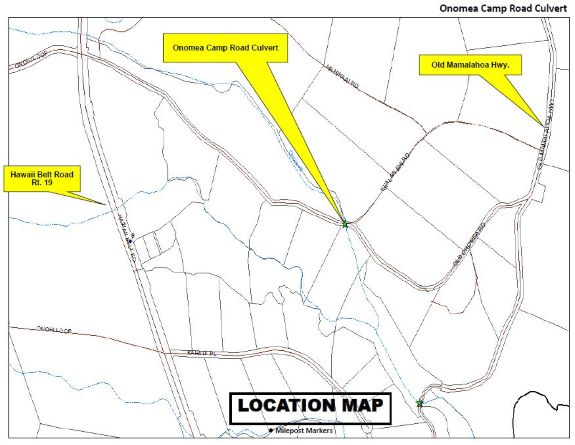 Onomea Camp Road Bridge map 