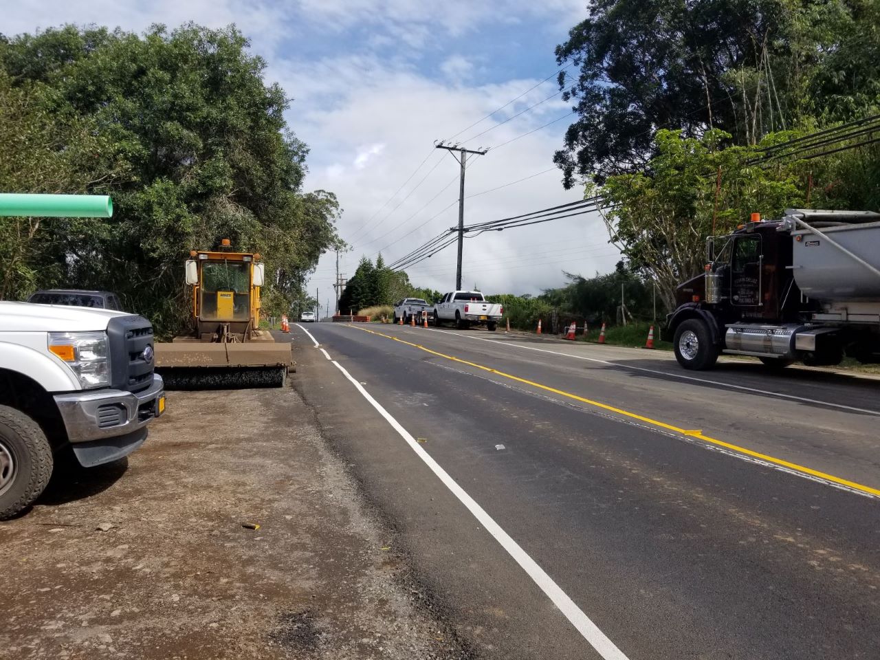 Mamalahoa Hwy roadwork August 2020